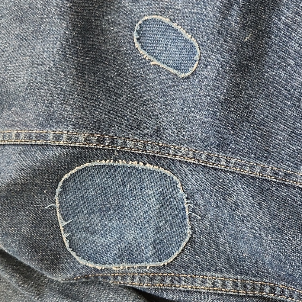 Vintage 1970s Lee‎ Sanfor Set Denim Jacket Patched - Picture 9 of 9